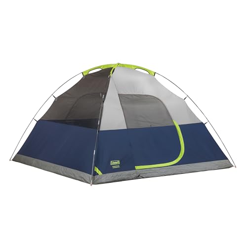 Image of Coleman Sundome Camping Tent with Rainfly, 2 /3 /4 /6 Person Tent Sets Up in 10 Mins, Weatherproof Shelter for Camping, Festivals, Backyard, Sleepovers, & More