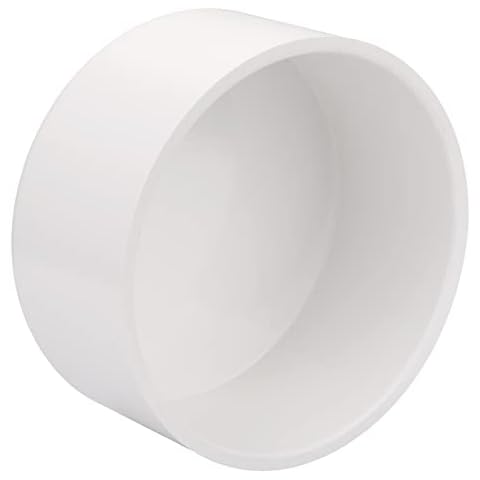 6" PVC Pipe End Cap Fitting Schedule 40 Furniture Grade PVC Pipe End Cap Plug Adapter, White 6" PVC Pipe Plug Socket Fittings for Build PVC Furniture DIY Garden Shelf Cover