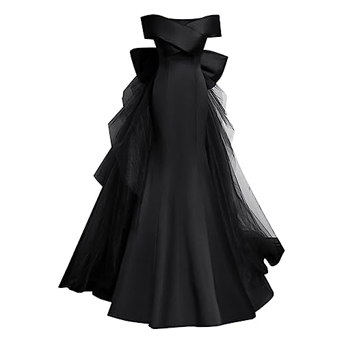 FASLOLSDP Damen-Abschlussballkleid mit Einer Schulter und Pailletten,...