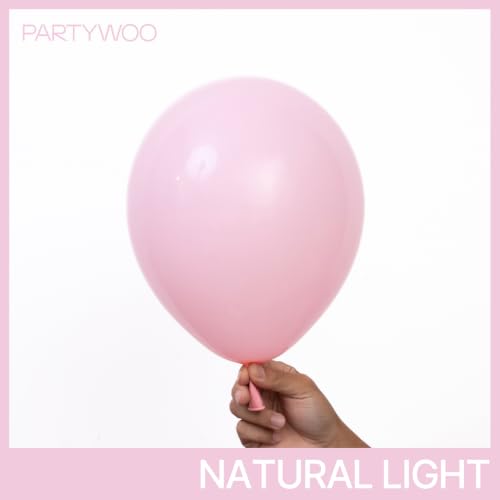 Image of PartyWoo Light Pink Balloons 50pcs Pastel Pale Baby Pink Color 12 Inch