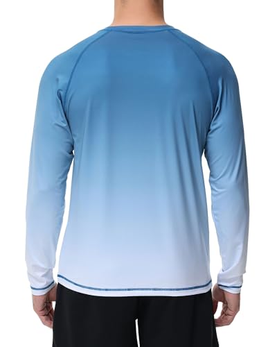 Satankud Men's UPF 50+ Rash Guard Swim Shirts Short/Long Sleeve Sun Protection Summer Beach Hawaiian T-Shirt3