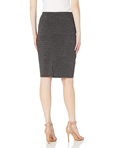 Star Vixen Women's Below-Knee Pencil Skirt with Back Slit, Charcoal, X-Large2