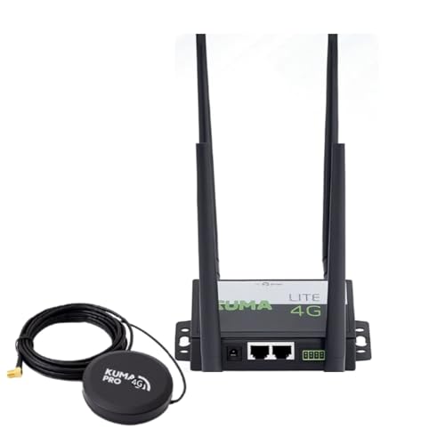 Kuma Connect Pro 4G LTE Router mit SIM Karte & Hotspot – Mobiler WLAN Router & Camping WLAN Hotspot für Wohnmobil, Camper & Boot – 4G Router mit Außenantenne, 12V/240V Internet Set
