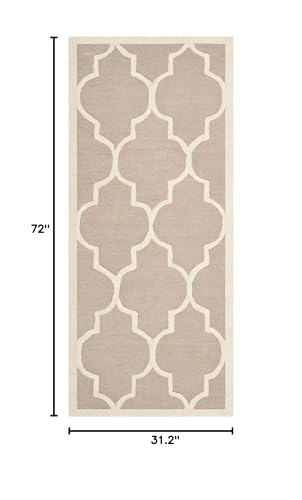 Tapete corredor SAFAVIEH 2.5 x 6 pies beige y marfil miniatura 2