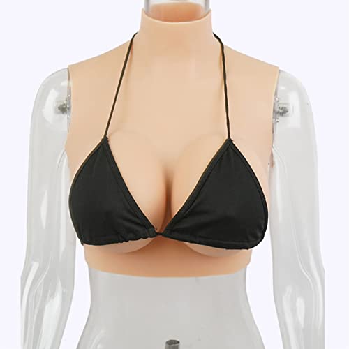 CHBIN Silikon Brustformen Gefälschte Brustprothese Silikonbrüste Silikon Gefüllt F Cup Silikon Brustformen Prothese Gefälschte Brustprothese Silikon Brust Brustformen Brustprothese, Elfenbein Cover