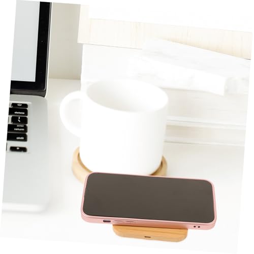 Cargador inalámbrico para evitar cables BUGUUYO portátil madera de 10w 4