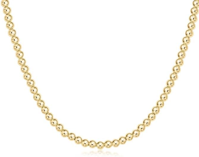 15" CHOKER CLASSIC GOLD 4MM BEAD