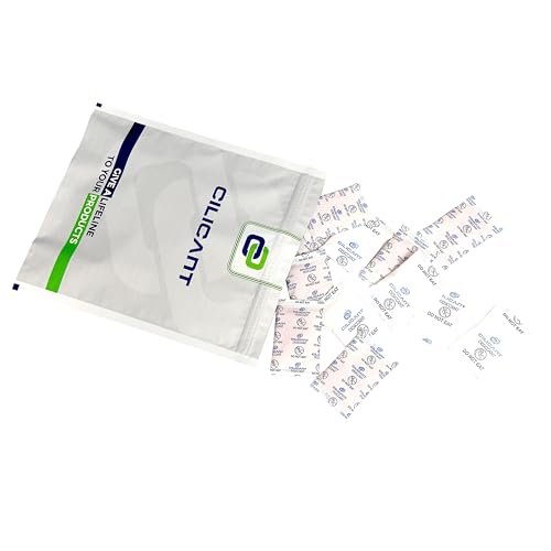 Image of CILICAnt 5gm 50 pcs Silica Gel Moisture Absorber Desiccant, Mix of White & Orange Sachets | Prevents Moisture Damage of Shoes, Jewelry, Leather & Camera Bags, Kitchen Cabinets or Electronics