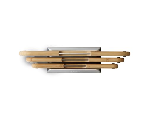 Joseph Joseph Nest Boards 3-teiliges Bambusholz Schneidebrett-Set, Beidseitig Nutzbar, Rutschfeste Füße, Edelstahl-Bügel… – Ansicht 3