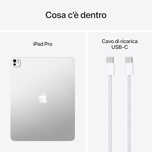 Apple iPad Pro 13'' (M5): Ultra Retina XDR, Vetro standard, 256 GB, Wi-Fi, fotocamere frontale e posteriore da 12MP, scanner LiDAR, un giorno di batteria – Argento - Immagine 5
