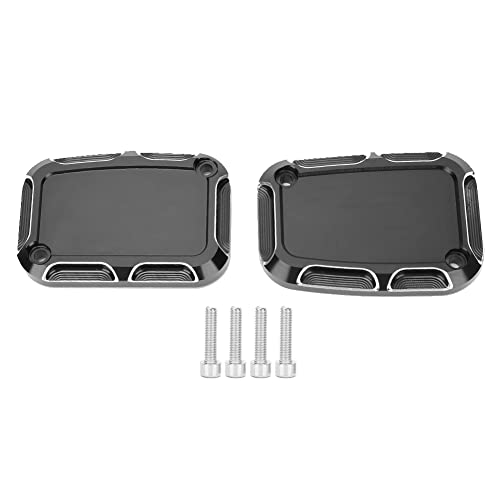 Bouchon de réservoir de liquide de frein avant pour moto en aluminium noir et blanc