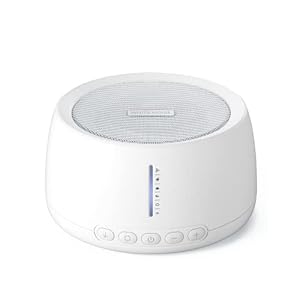 Kuulaa White Noise Machine, Baby Kids Adults Sleep Aid Sound Therapy Machine with 30 Soothing Sound & Bright Light, Upgraded Continuous Sound & Timer Memory for Sleeping Home Nursery Office Travel