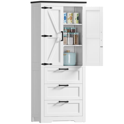 Image of TEENFON Storage Cabinet with Doors & Adjustable Shelf