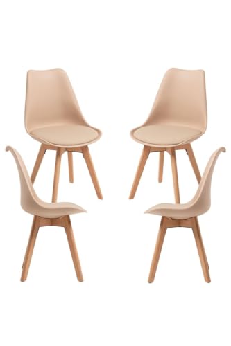 Regalos Miguel - Packs Sillas Comedor - Pack 4 Sillas Synk Basic - Beige Tapioca