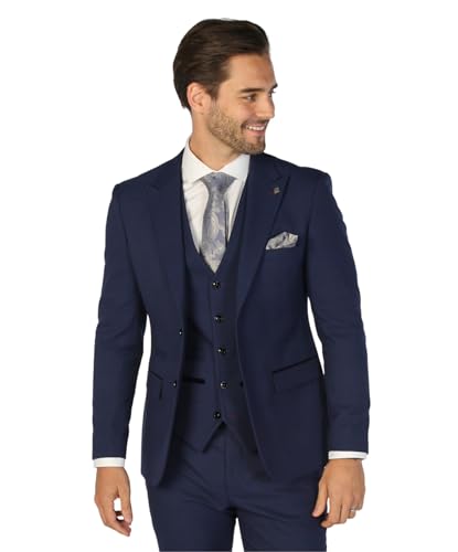 Costume 3 pièces bleu marine homme en finir avec les tailles standards grâce au sur mesure