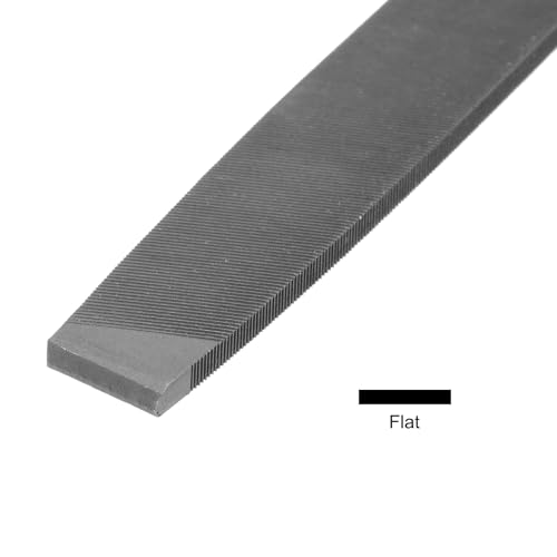 Image of HARFINGTON Horseshoe File 6 Inch 3mm High Carbon Steel Single Cut Flat Hand Rasp File with Plastic Handle for Deburring and Removing Material