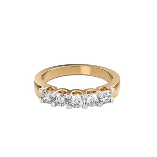 Bague moissanite en argent 925 plaqué or, l'éclat d'un bijou de luxe fait main