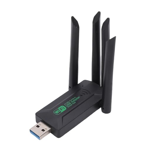 SENECESLI Adaptador WiFi USB Inalámbrico para Computadora Portátil de Escritorio, Adaptador USB de Banda Dual 5G 2.4G de 1300 Mbps, Receptor de de Red con Antena para