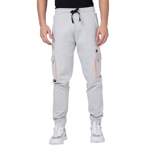 Image of Spykar Ankle Length Mid Rise Regular Fit Trackpant for Men