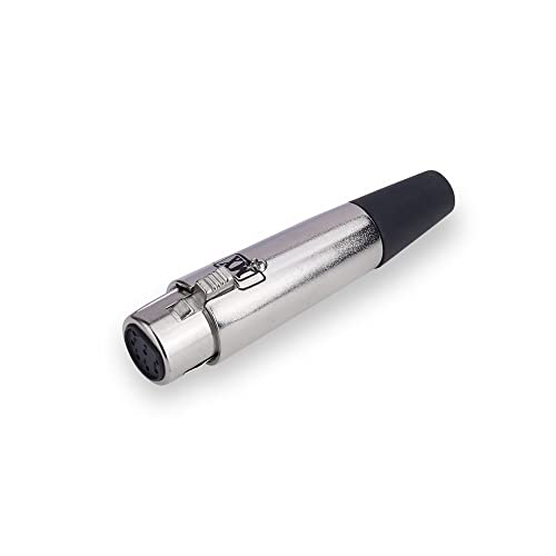Image of MX 3 Pin XLR Microphone pin Pure Copper Nickel Plated Pins1 for High Conductivity microphone (7-Pin Female XLR connector, Pack of 2, Female Connector)
