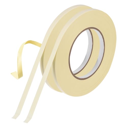 Image of MECCANIXITY 2Pcs Insulating Acetate Roll Cloth Adhesive Tape, 0.4in x 98ft White Electrical Heat Resistant Fabric Tape for Laptop Electric Automotive Guitar Repair Wire Harness