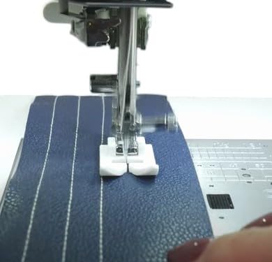 Image of ZENITH Plastic Zig Zag Teflon Pressure Foot Snap on Type for Automatic Electric Low Shank Sewing Machines Suitable for Usha Janome Brother Singer etc White (Plastic Zig Zag Foot)