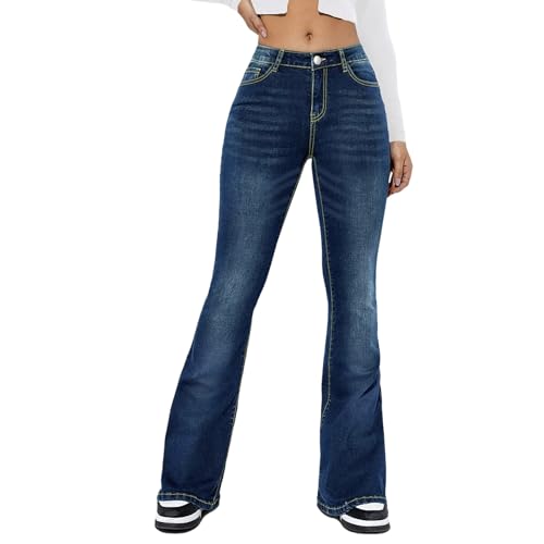 Plus Size Bootcut Jeans for Women Flare Jeans for Women High Waisted Stretchy Bell Bottom Jean for Womens Wide Leg