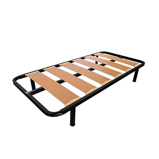 MUEBLIX.COM | Somier Lama Ancha para Cama 90 x 180 cm | Somier con 4 Patas | Láminas Madera de Chopo de 17 cm y Estructura de Tubos de Acero | Útil para Camas Nido o Camas Individuales