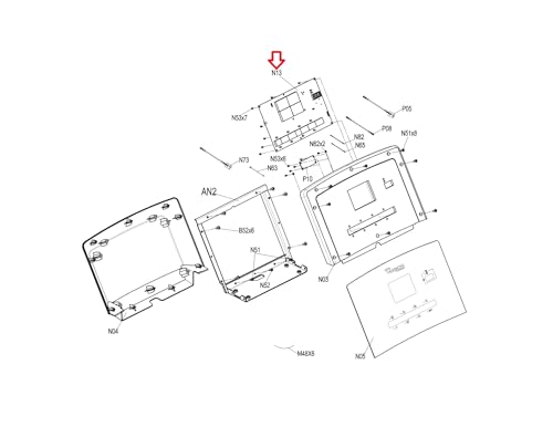 Image of Upper Control Panel 1000447868 Works with Vision Fitness TM742B Treadmill