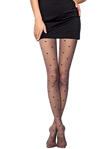 Image of Conte Womens Large Polka Dot Fantasy Design Pantyhose Tights Desire