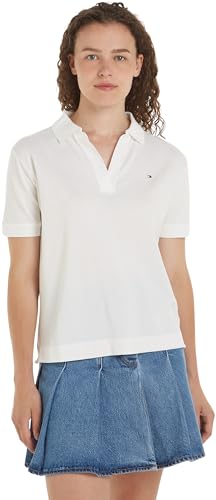 Maglietta Polo Maniche Corte Regular Fit Ecru L donna bianco