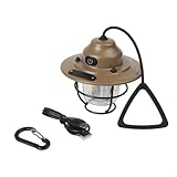 Bulevisiter Linterna vintage de piña recargable: batería de 80 horas, 4 modos (arena)