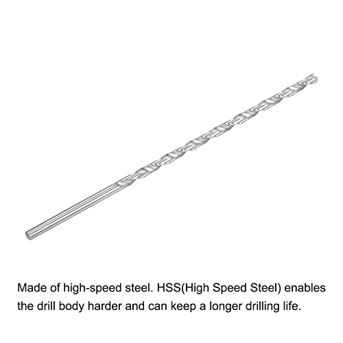 Foret hélicoïdal HSS extra long pour perçage profond