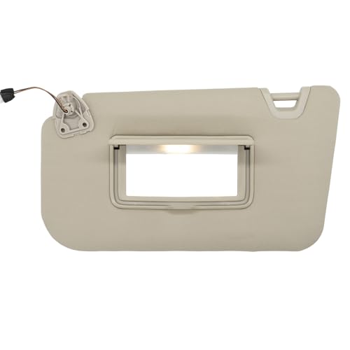 NHILES Driver Left Side Sun Visor Replacement Fits for Nissan Rogue X-Trail 2014-2020 Sunshade with Light 96401-4BA3E 96401-4BA1D Color: Beige by NHILES - Used condition - US$29.33