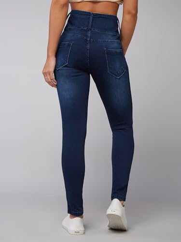 Image of Dolce Crudo Distressed High Rise Skinny Jeans for Women