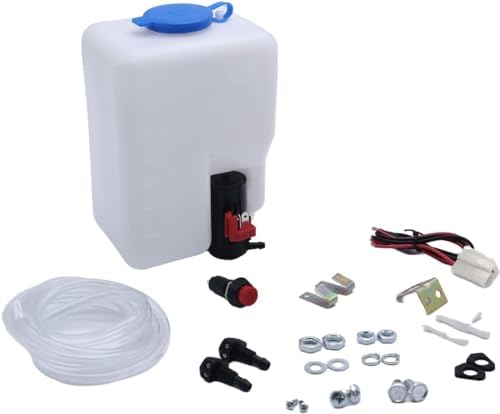 12V Windscreen Washer Bottle Kit with Motor Pump Universal Car Wi...