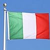 3 pezzi 90 X 150 cm Bandiera Italiana Bandiere Italian Flag Festival con 2 occhielli in metallo all'aperto Celebrazione per Italia Feste Decorazione per Sport da Giardino Campionato europeo italiana #1