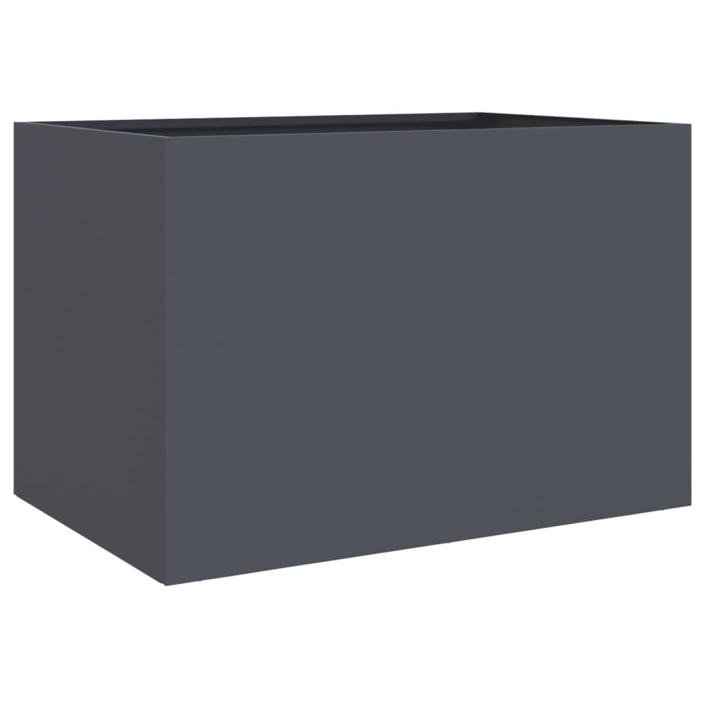 Vidaxl Planter Flower Pot Garden Raised Bed Outdoor Planter Anthracite Steel