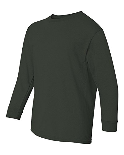 Heavy Cotton Long-Sleeve T-Shirt (G540B) Forest Green, XS3