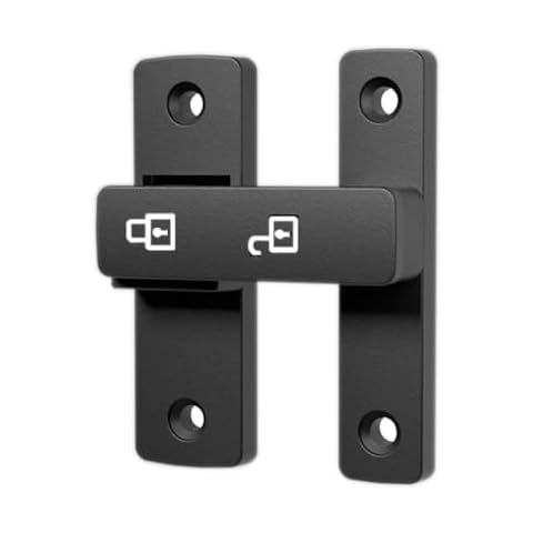 ETEKJOY Heavy-Duty Flip Latch Lock 90/180 Degree Sliding/Swinging Door Lock Latch Bolt for Gate Barn Garage Garden Fence Shed Window Cabinet (Black+Luminous, 180 Degree) Cover