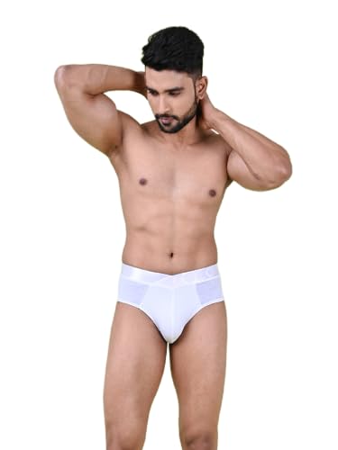 Image of Rupa Colors Modern Solid Brief for Men, Cotton Blend, Regular Fit, Outer Elastic, Pack of 1