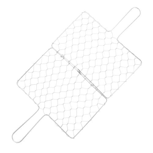 POPETPOP Household Grill Basket Iron Barbecue Rack Fish Grill Basket Heat-resistant for Outdoor Activities