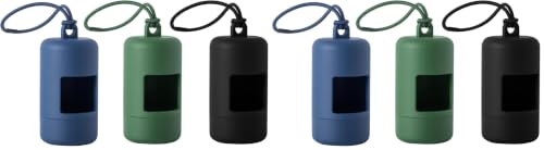 Image of SLSON 3Pack Dog Poop Bag Holder for Leash Lightweight Pet Waste Bag Dispenser with Leash Attachment Portable Plastic Doggie Poop Bag Dispensers,Blue Green Black (Pack of 2)