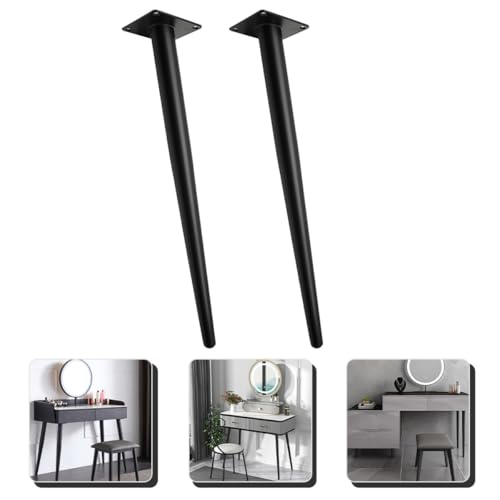 Patas metálicas para muebles negros Alipis de hierro para armarios y closets, pack de 2 6