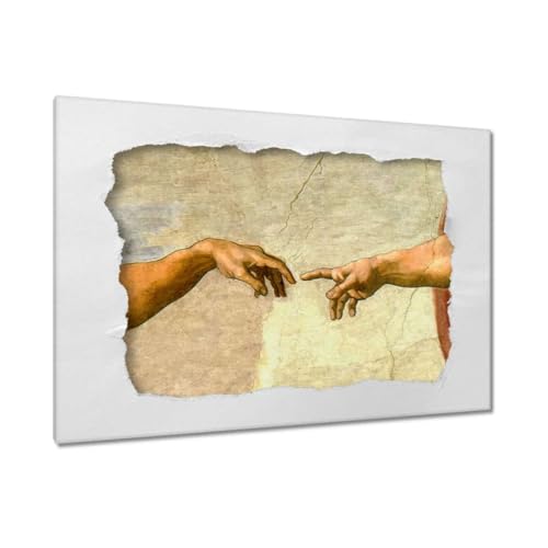 Création d'Adam mur vide brisé grâce à cette grande toile imprimée 120x80cm