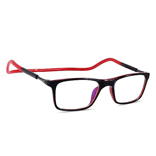 Image of Unisex Reading Glasses | Magnetic open from front | Adjustable Retainer length | Near vision power +1 +1.25 +1.50 +1.75 +2 +2.25 +2.50 +2.75 +3| Foldable| Free size