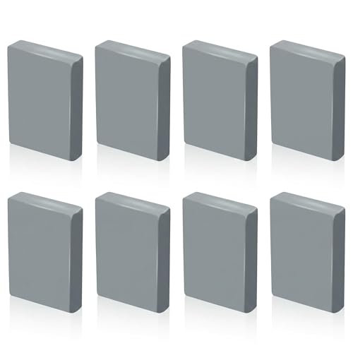 8 Pack Kneaded Eraser Set 1.7in*1.3in Grey Soft Moldable Art Erasers for Charcoal & Graphite Drawing Precision Highlighting & Smudge Control Ideal for Artists & Students
