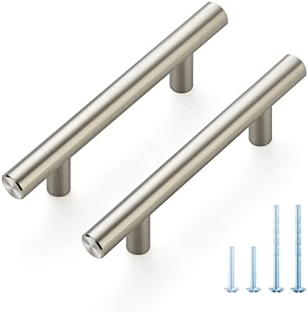 JOY DECOR 30 Pack 5 Inch Cabinet Pulls with 3 Inch Hole Center Stainless Steel Kitchen Cabinet Handles Brushed Nickel Drawer Pulls Kitchen Cabinet Hardware for Cabinets Cupboard,Drawer,Wardrobe