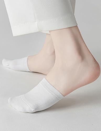 Ultra Thin Toe Cover Solid No Show Socks Womens for Mules, Non Slip Toe Socks Half Socks, Size 5-8.5, 4-Color (8 Pairs)2
