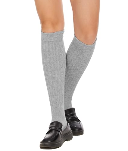 Image of AugRing Womens Slouch Scrunch Socks Retro Knee High Soft Stack Chunky Cozy Boot Socks For Women Size 6-11